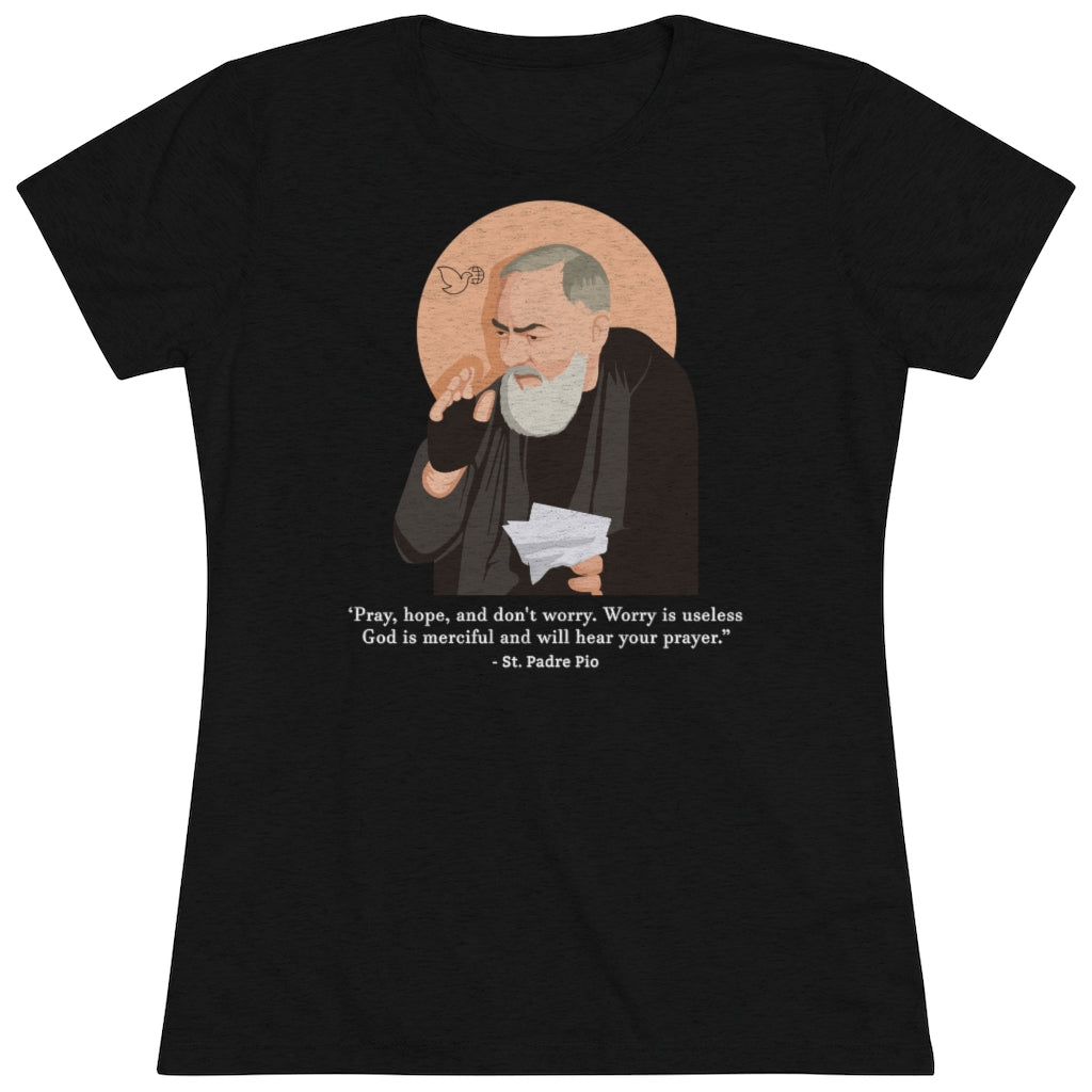 Women's Saint Padre Pio Premium T-Shirt