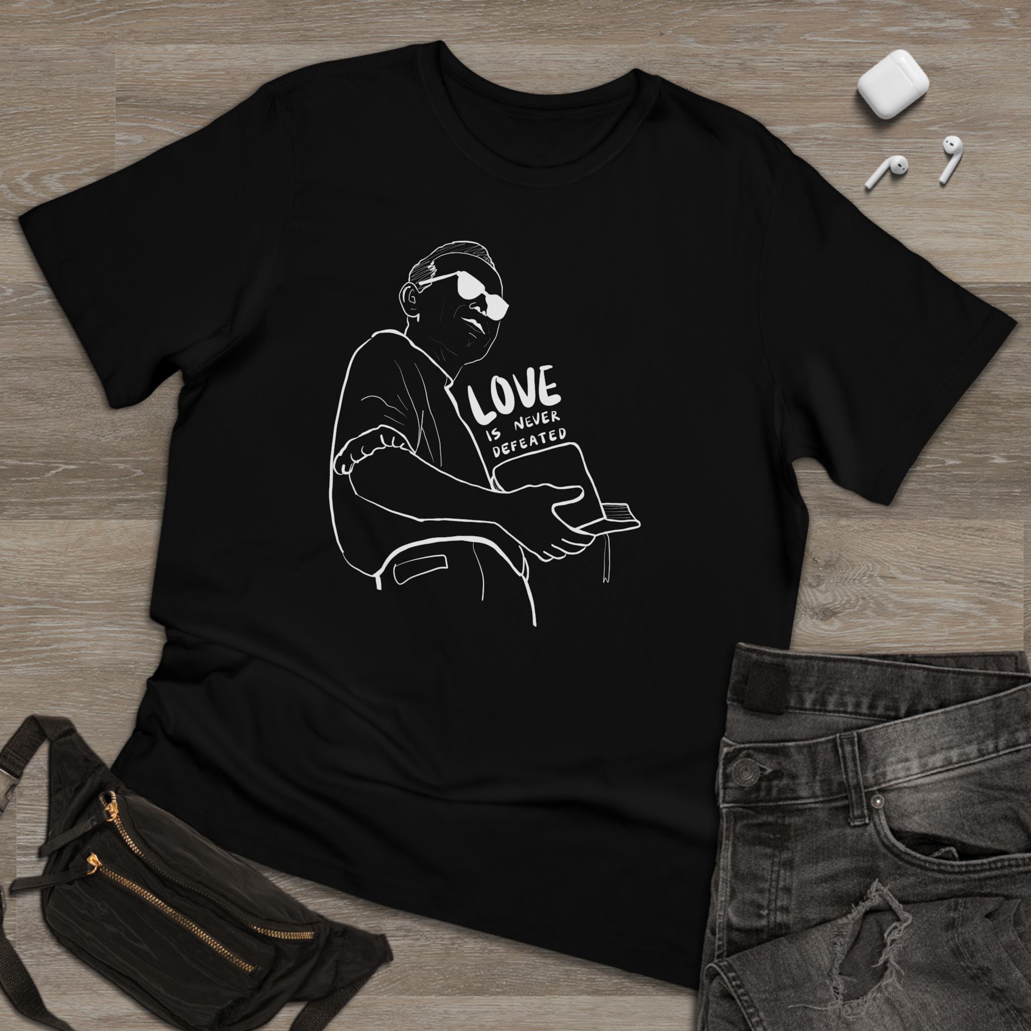 John Paul II - Love Is Never Defeated Premium Unisex T-Shirt