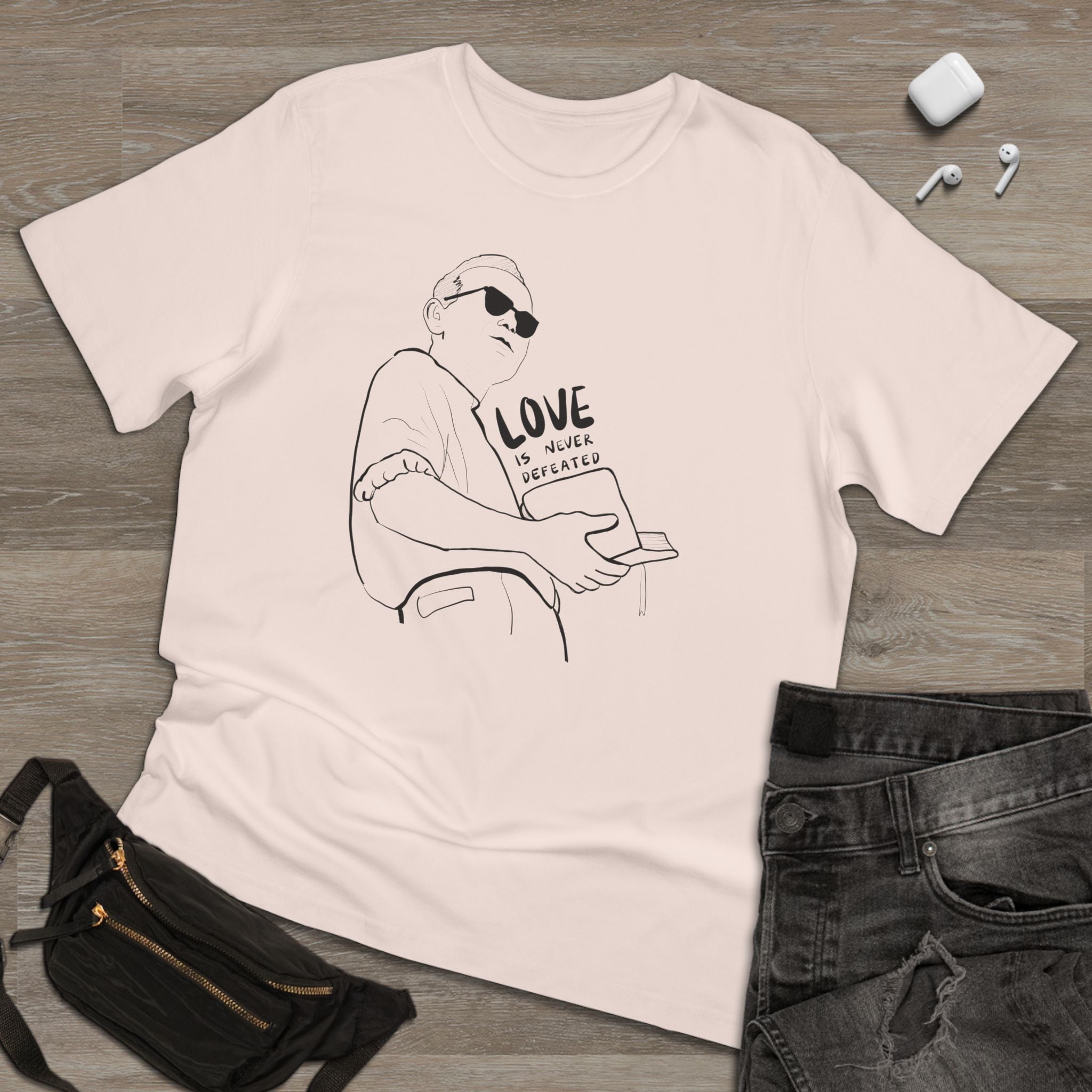 John Paul II - Love Is Never Defeated Premium Unisex T-Shirt