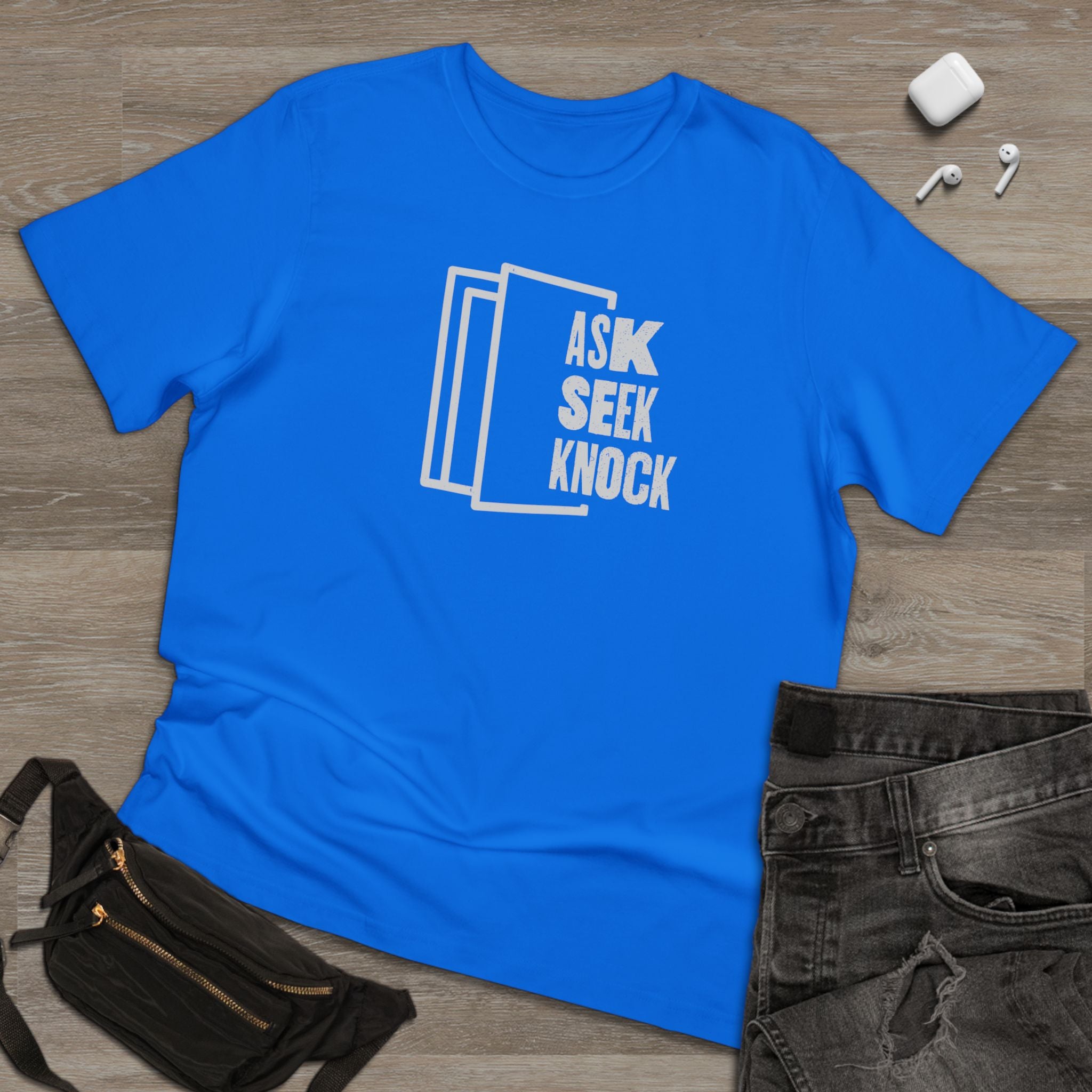 Ask. Seek. Knock. Unisex T-shirt