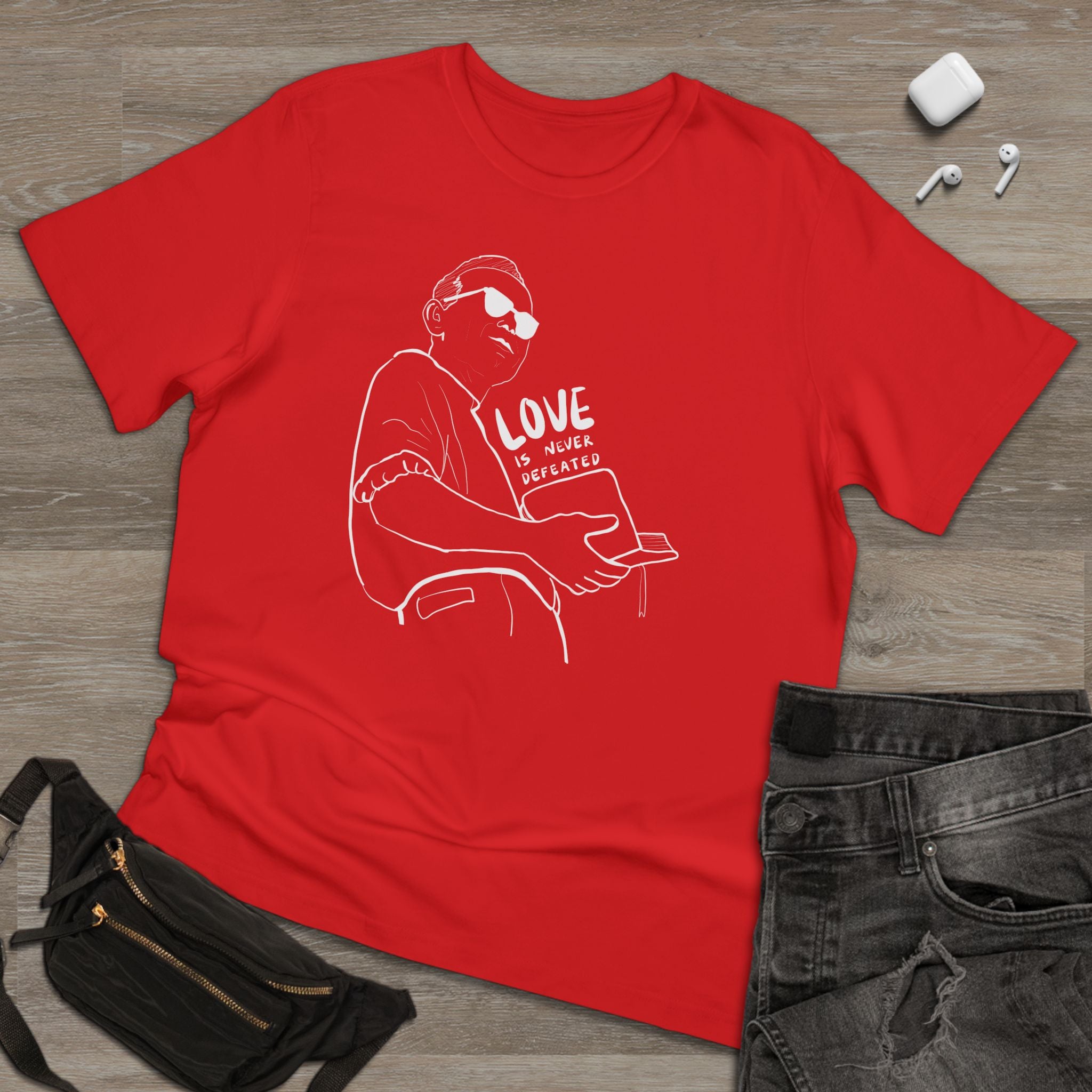 John Paul II - Love Is Never Defeated Premium Unisex T-Shirt