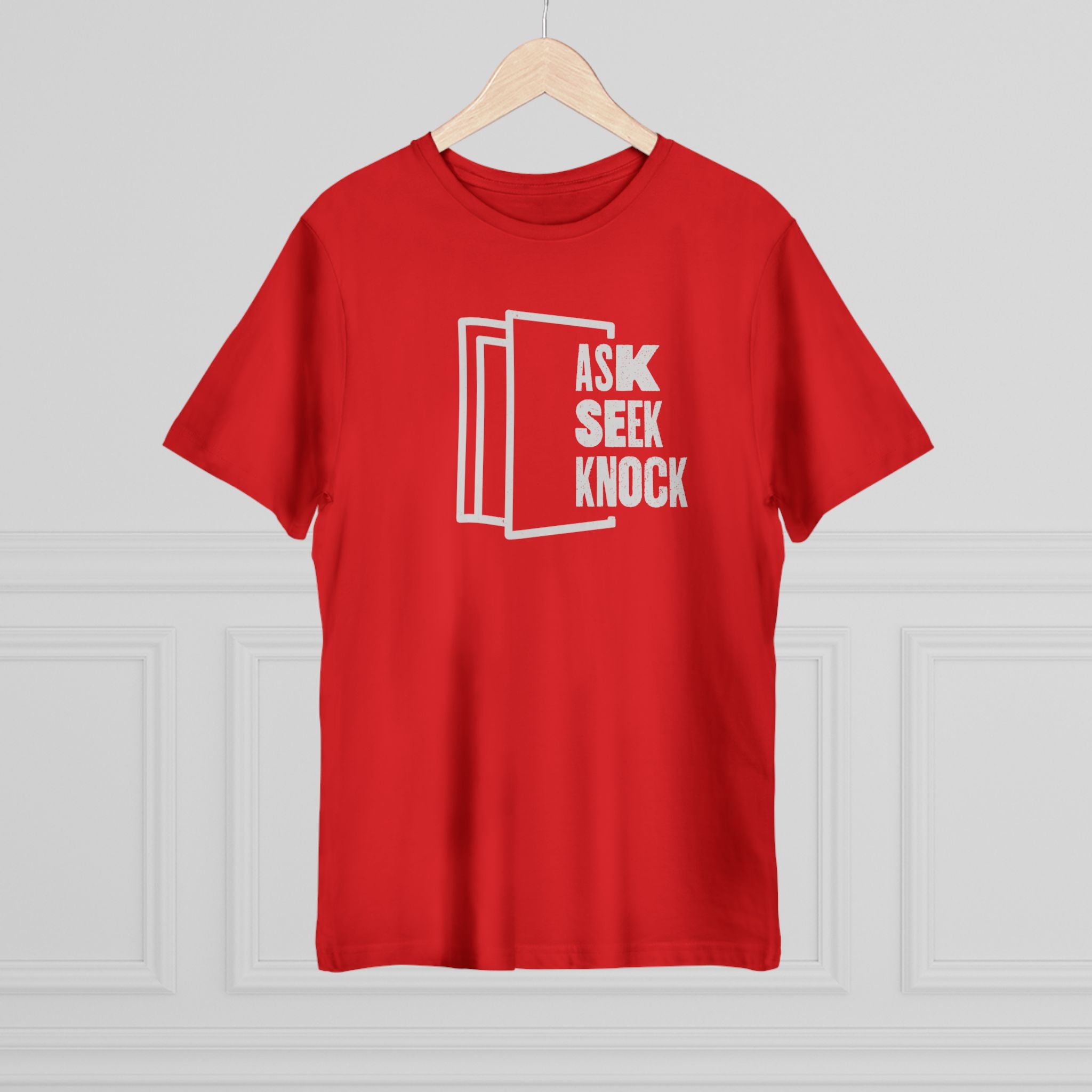 Ask. Seek. Knock. Unisex T-shirt