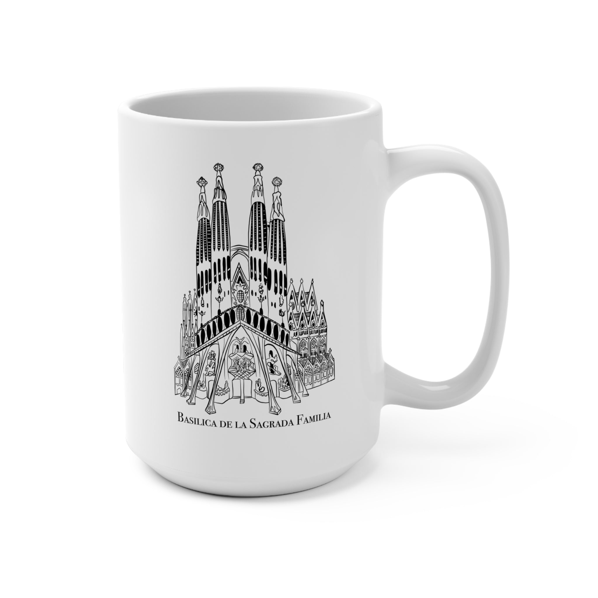 Basilica De La Sagrada Familia Coffee Mug 15oz