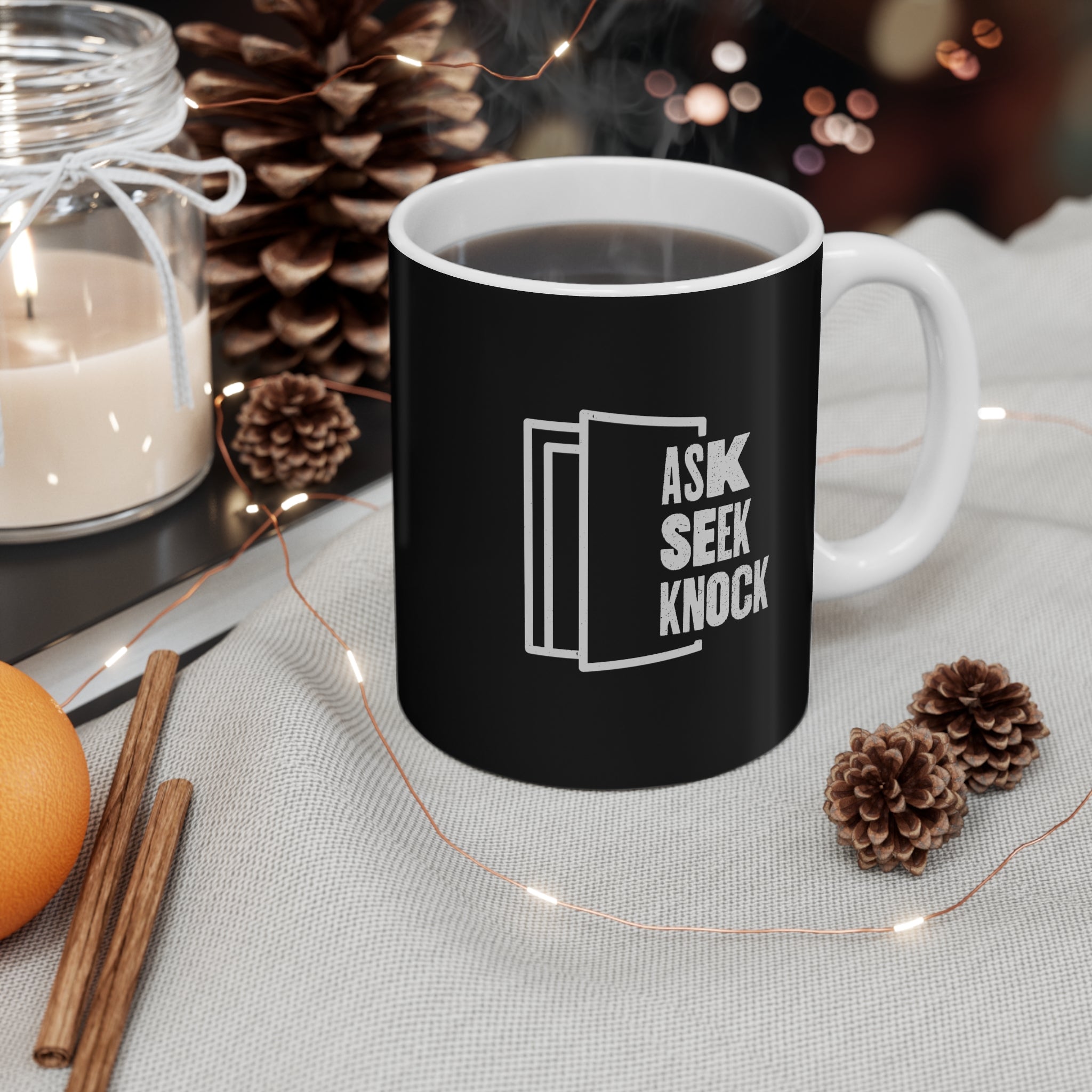 Ask. Seek. Knock Coffee Mug