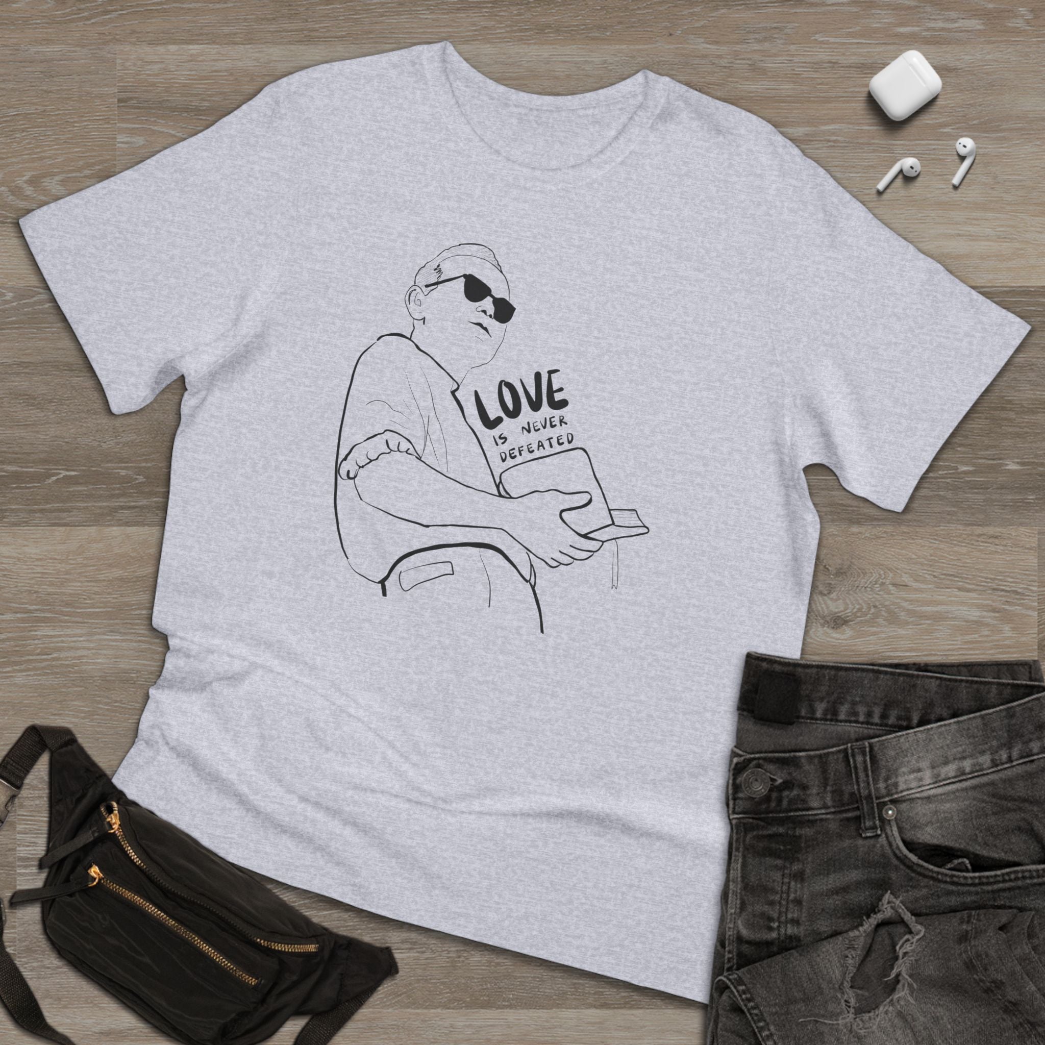 John Paul II - Love Is Never Defeated Premium Unisex T-Shirt