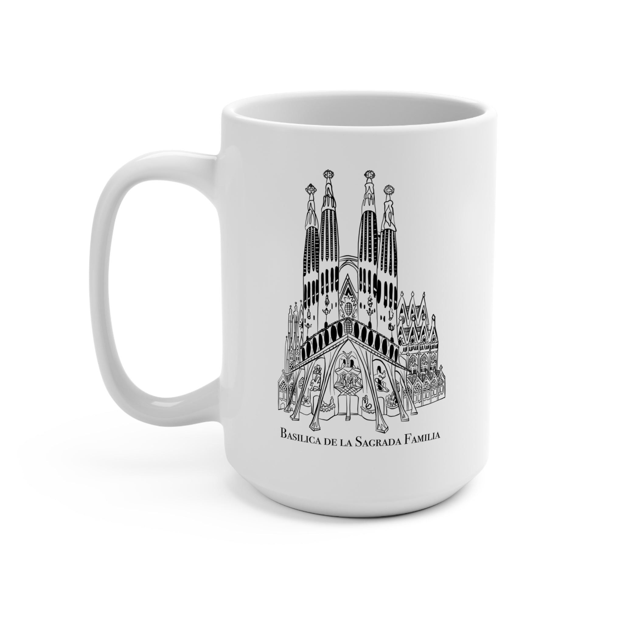 Basilica De La Sagrada Familia Coffee Mug 15oz