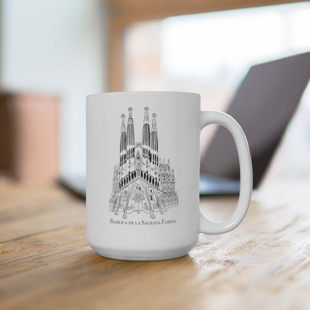 Basilica De La Sagrada Familia Coffee Mug 15oz