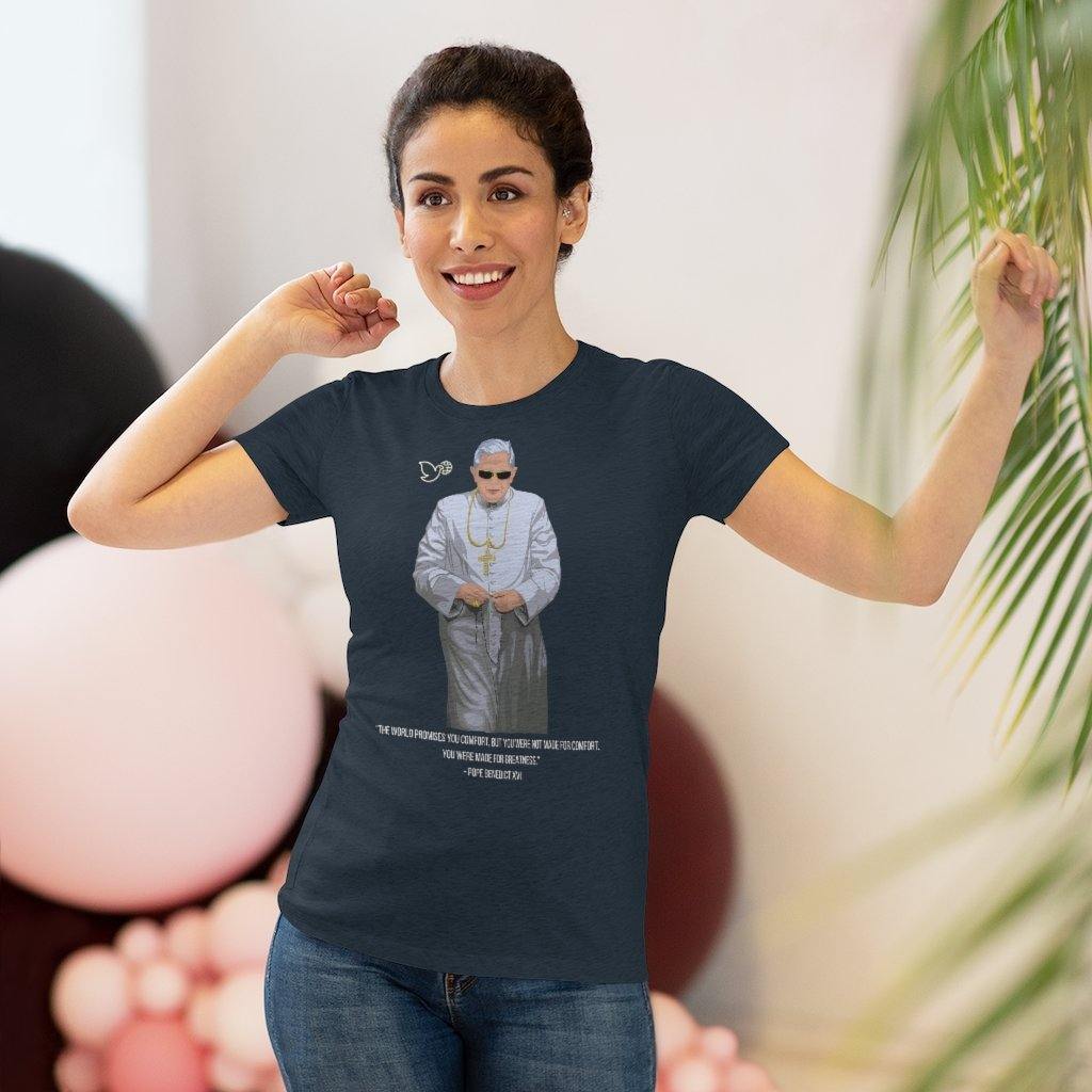 Women's Pope Benedict XVI Premium T-Shirt - CatholicConnect.shop