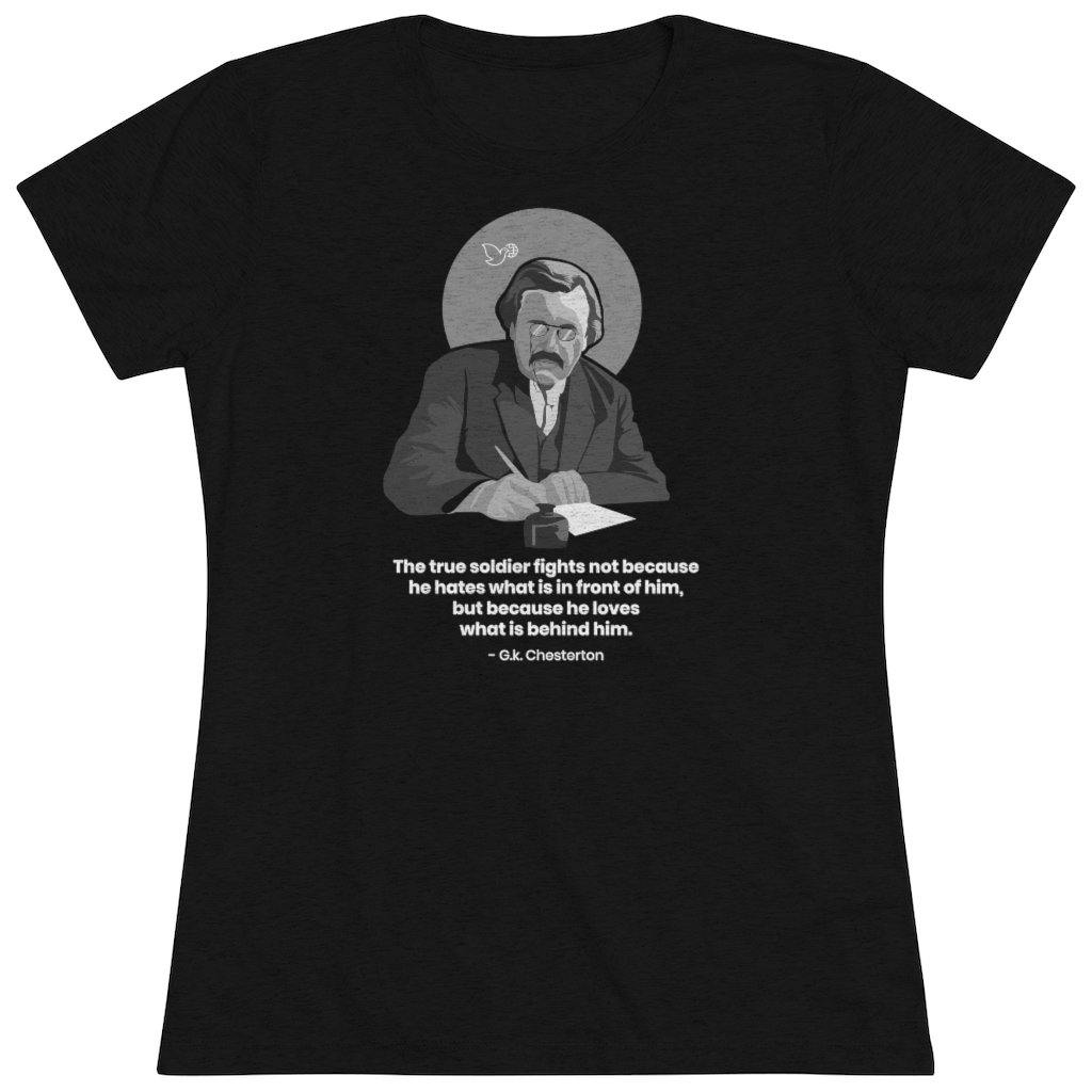 Women's GK Chesterton Premium T-Shirt - CatholicConnect.shop