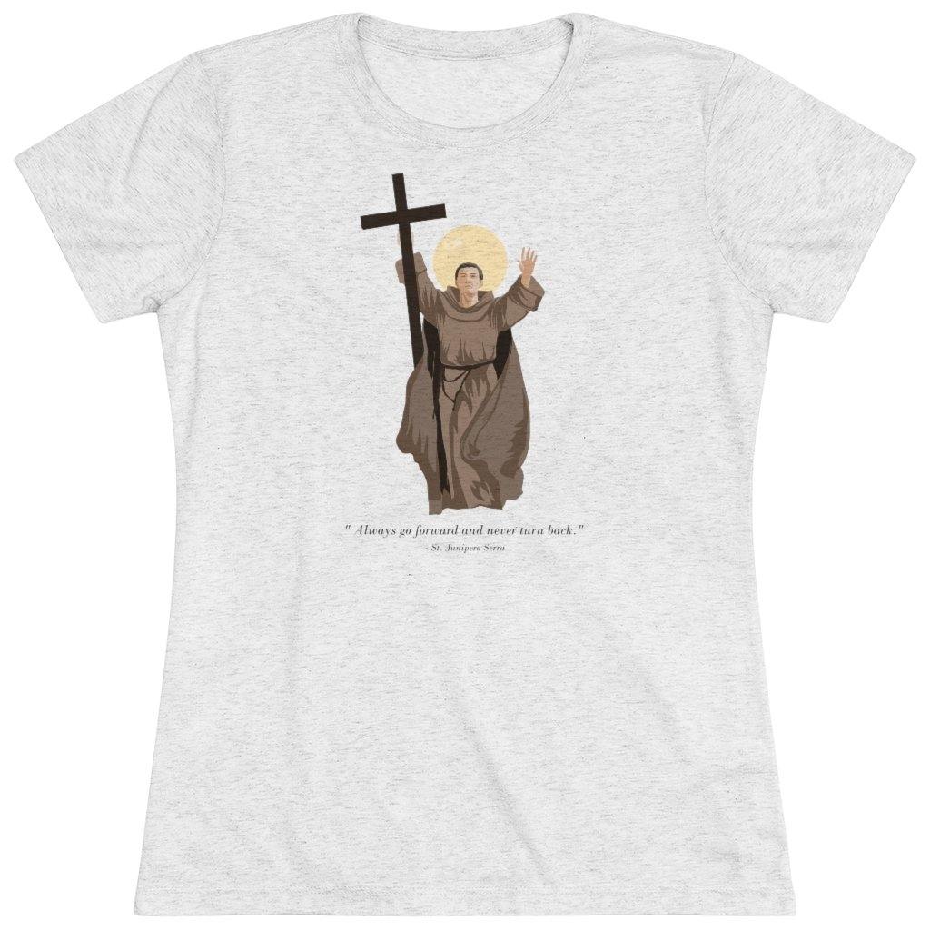 Women's Saint Junipero Serra Premium T-Shirt - CatholicConnect.shop