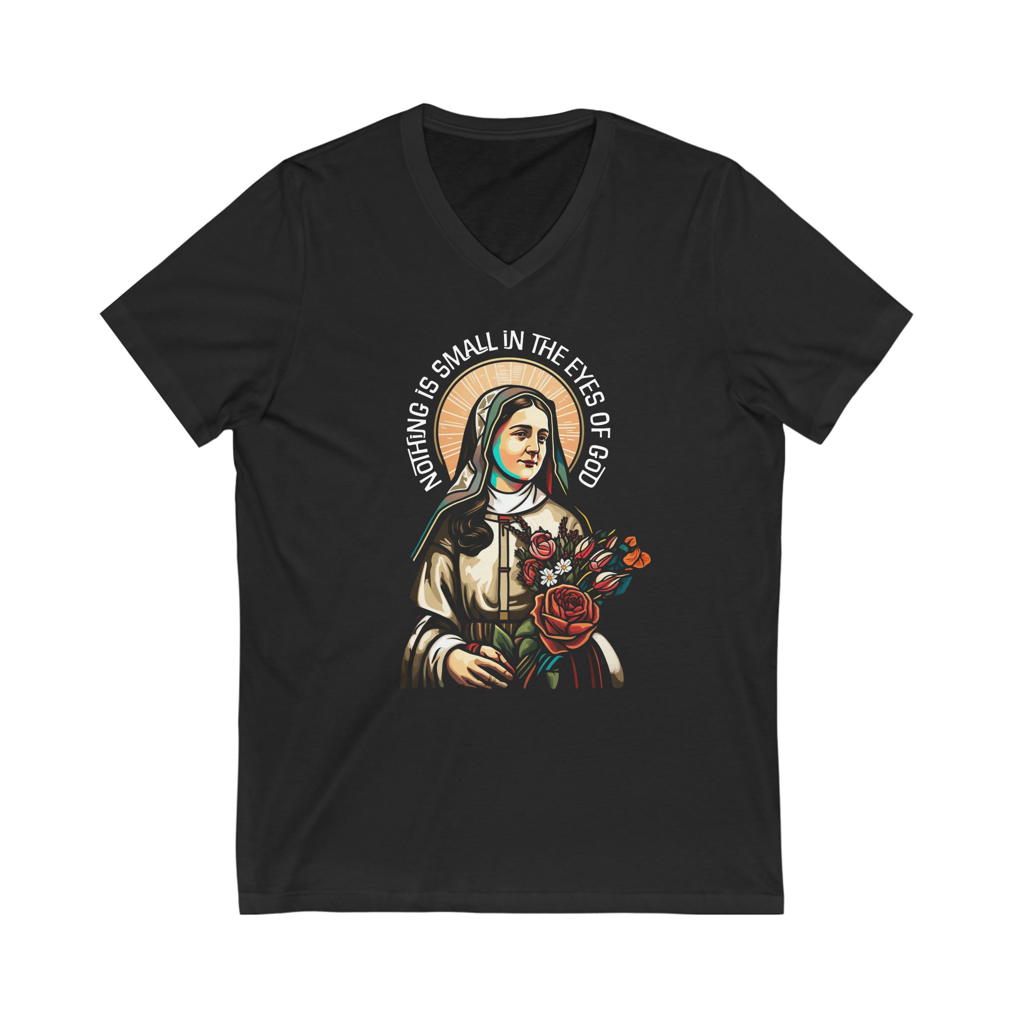 Nothing Is Small Is The Eyes Of God Unisex V-Neck