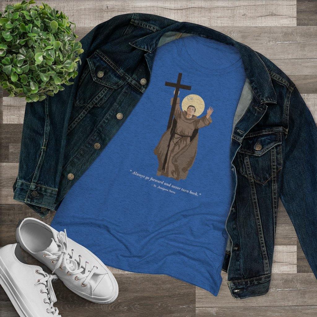 Women's Saint Junipero Serra Premium T-Shirt - CatholicConnect.shop