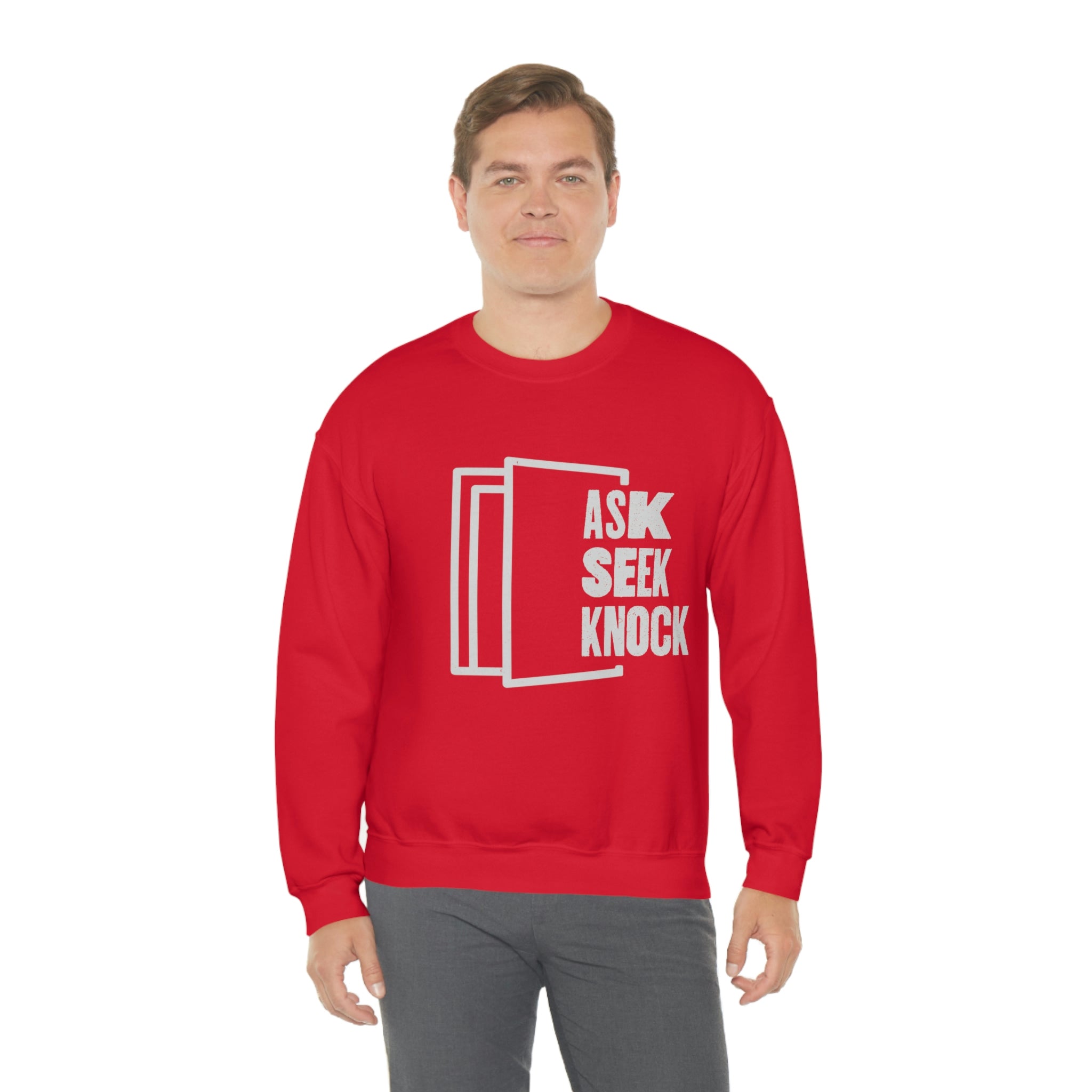 Ask. Seek. Knock. Unisex Sweatshirt