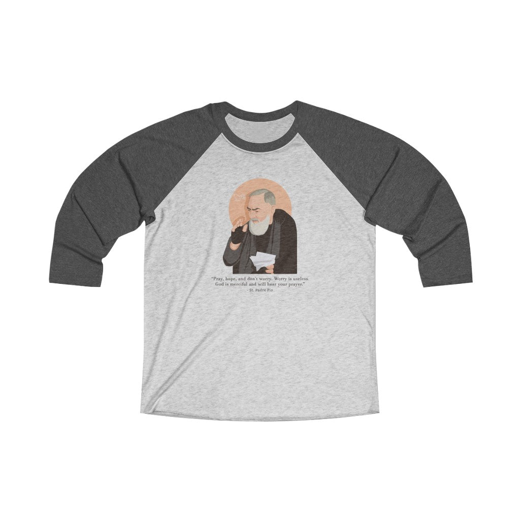 Saint Padre Pio Unisex Baseball Shirt