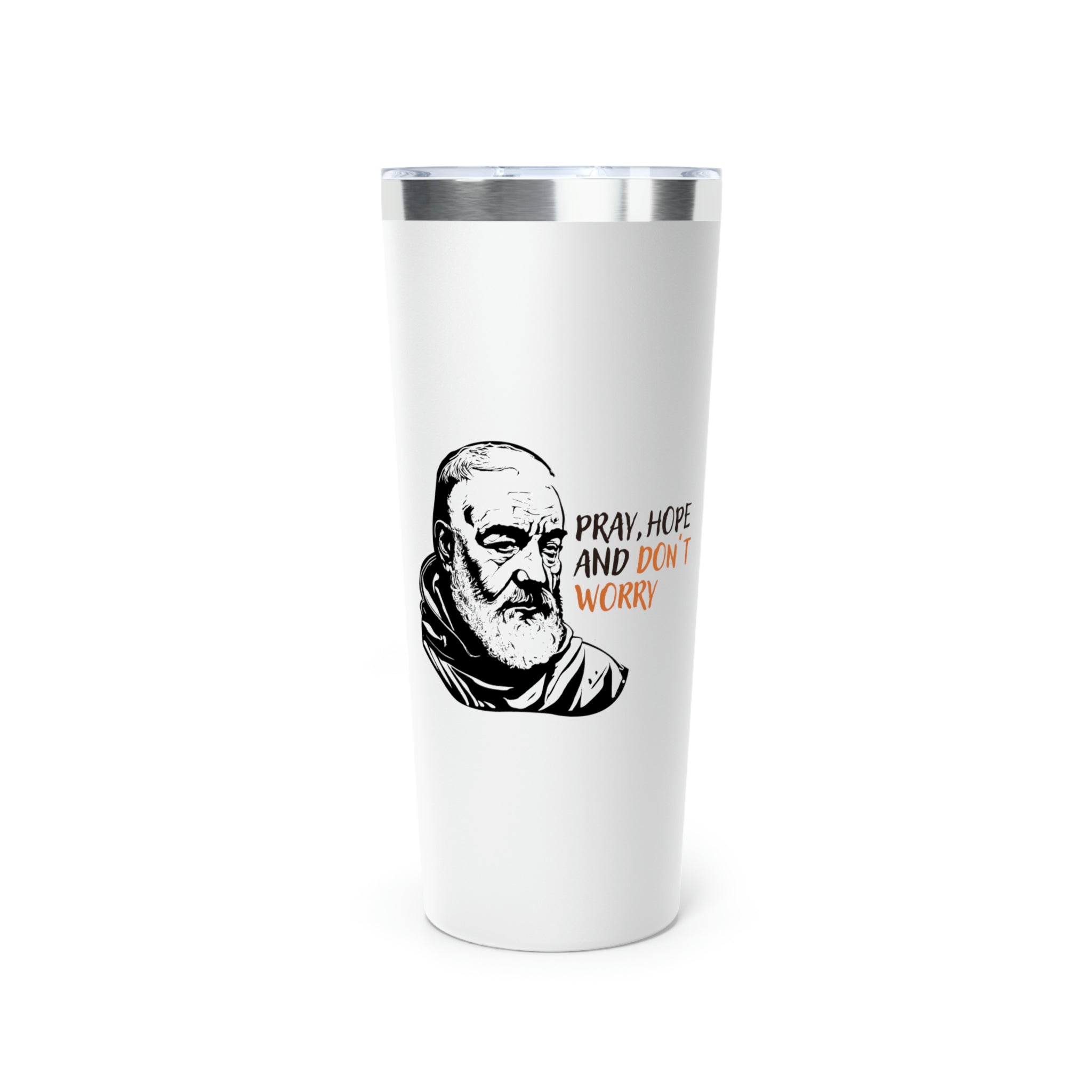 Padre Pio Copper Vacuum Insulated Tumbler