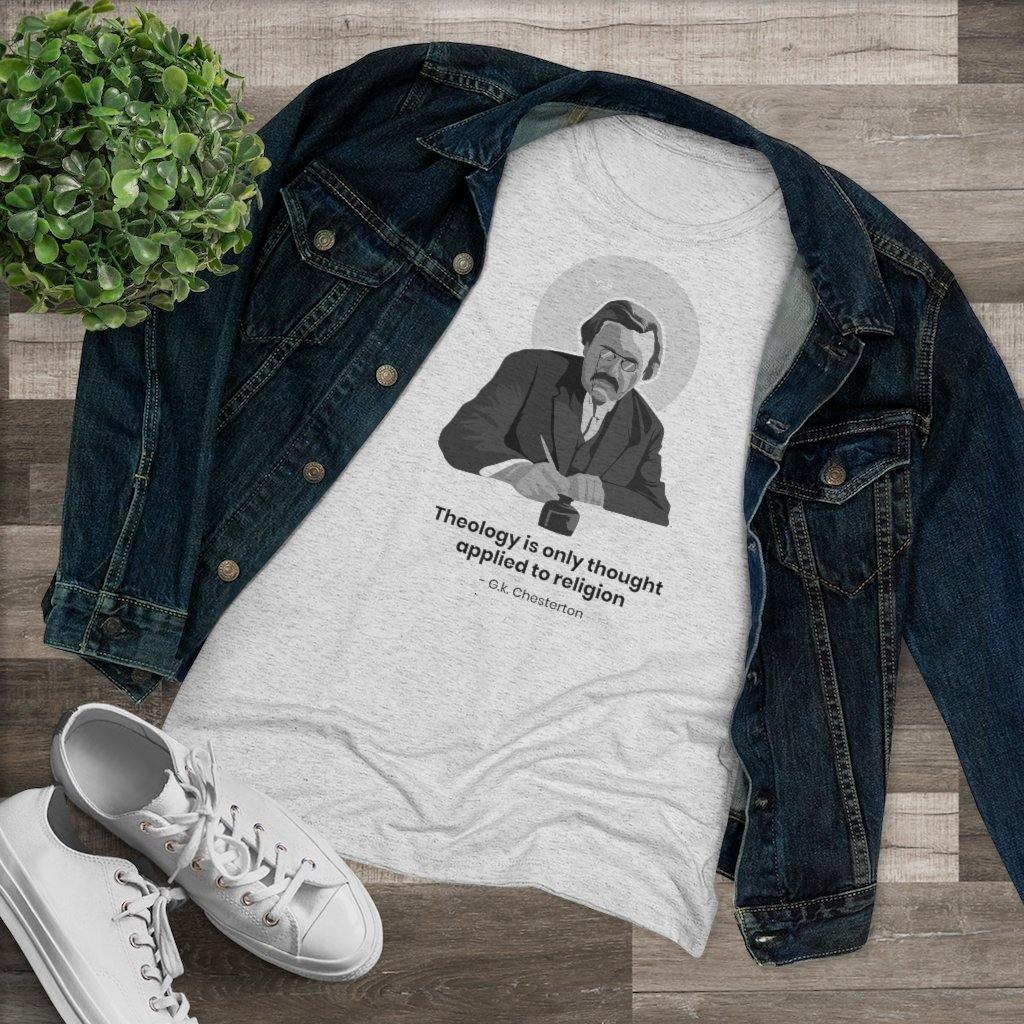 Women's GK Chesterton Premium T-Shirt - CatholicConnect.shop