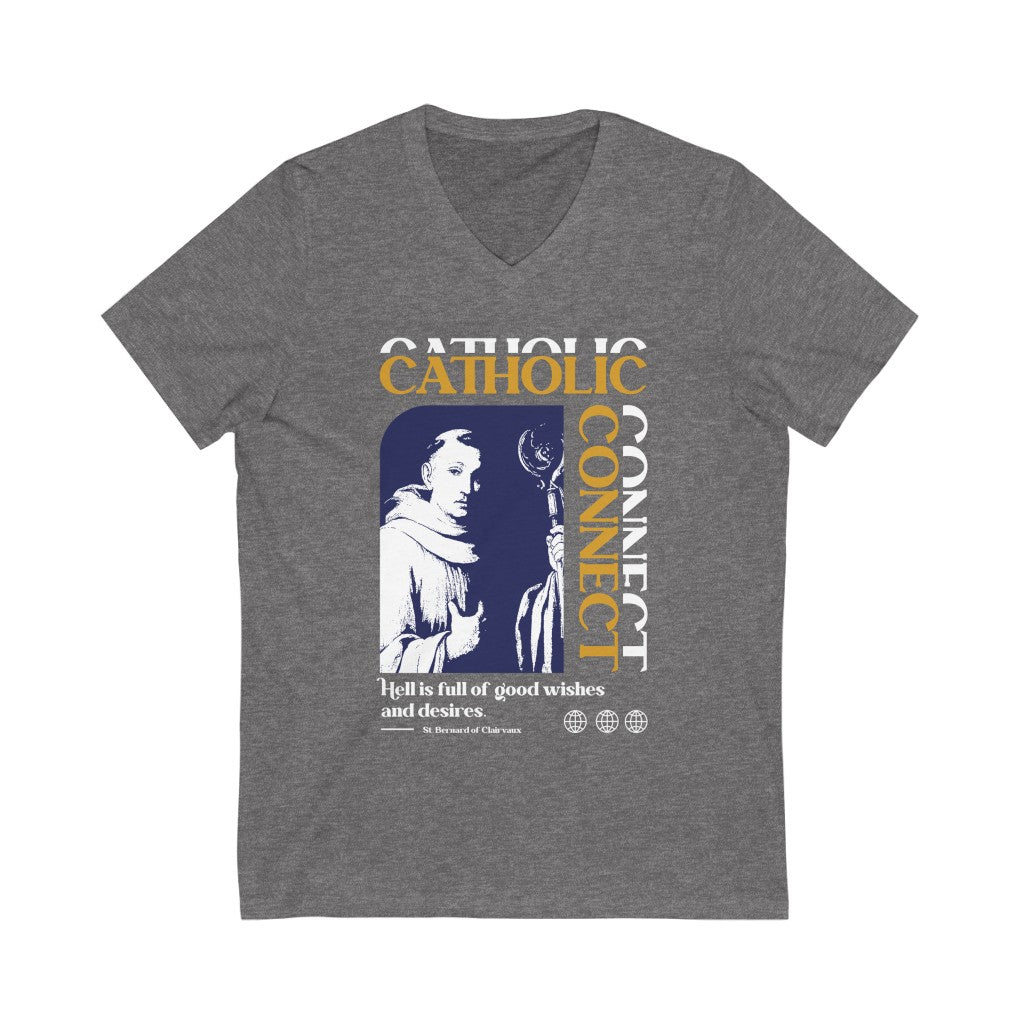 Saint Bernard of Clairvaux Unisex V-neck