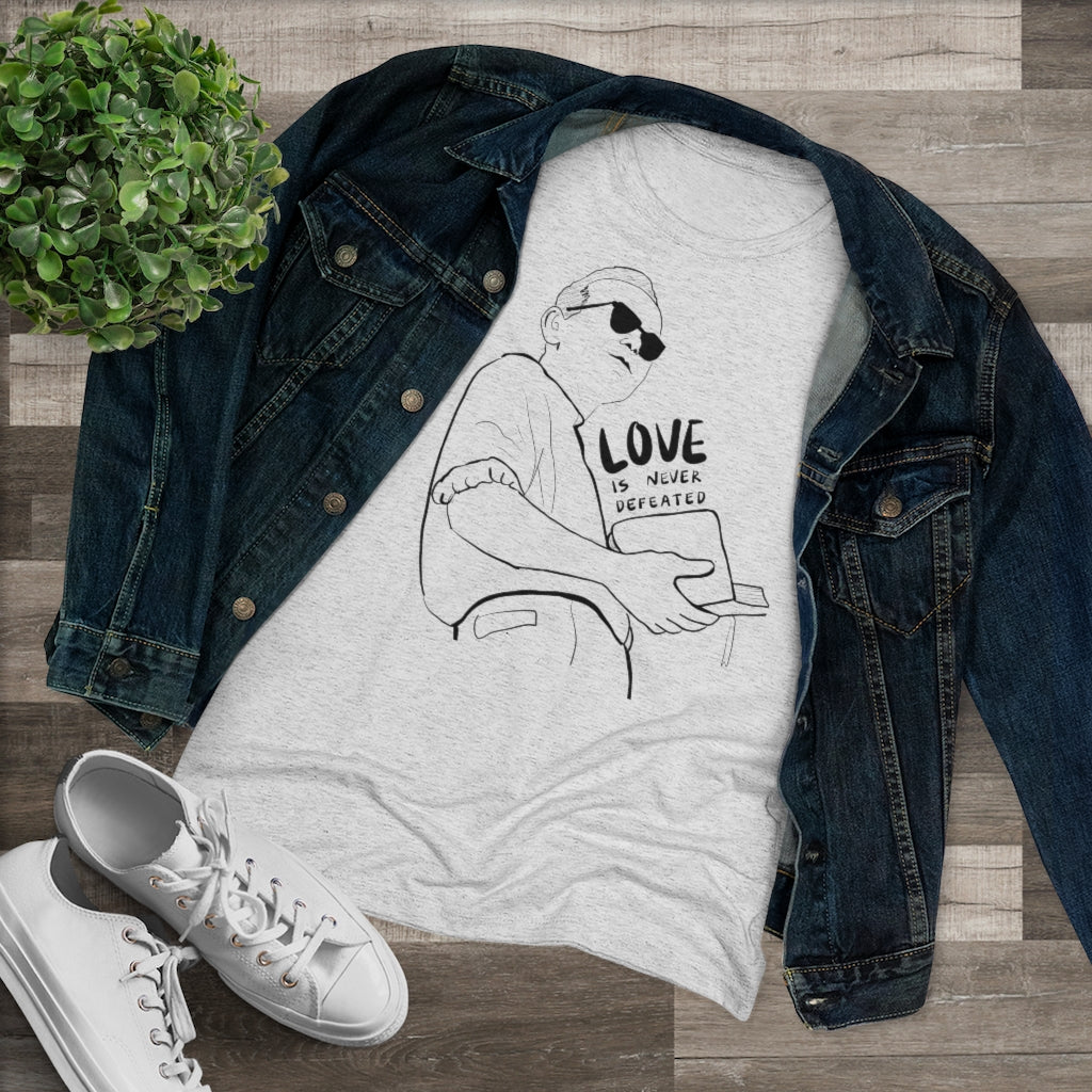 Women's John Paul II - Love Is Never Defeated Premium T-Shirt