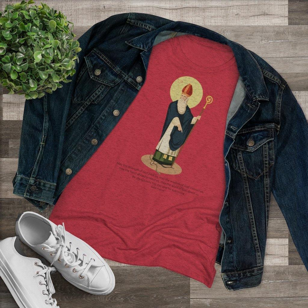 Women's St. Patrick Premium T-Shirt - CatholicConnect.shop